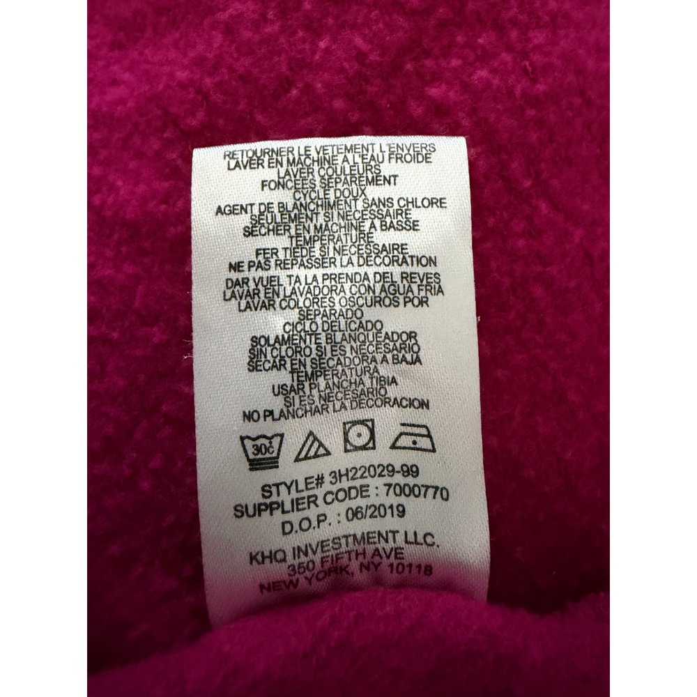 Calvin Klein Berry Cotton Girls Hooded Sweater, coat Size 6, ruffled - Picture 6 of 6